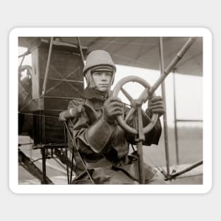 Young Aviator, 1912. Vintage Photo Magnet